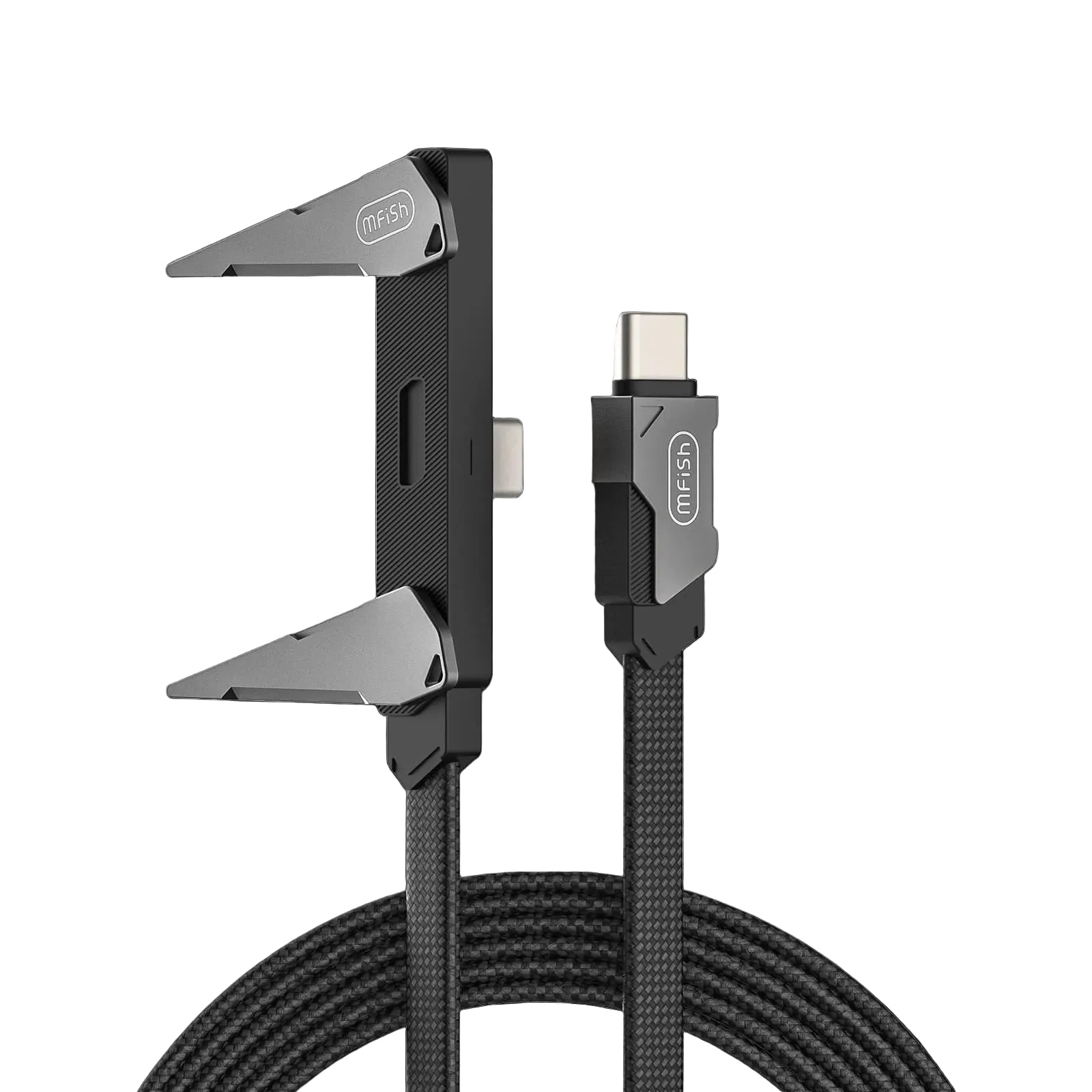 mfish On-the-Go Cable Kit – AD8 Spring Cable, Gemini USB-C Cable & Built-in Stand AP