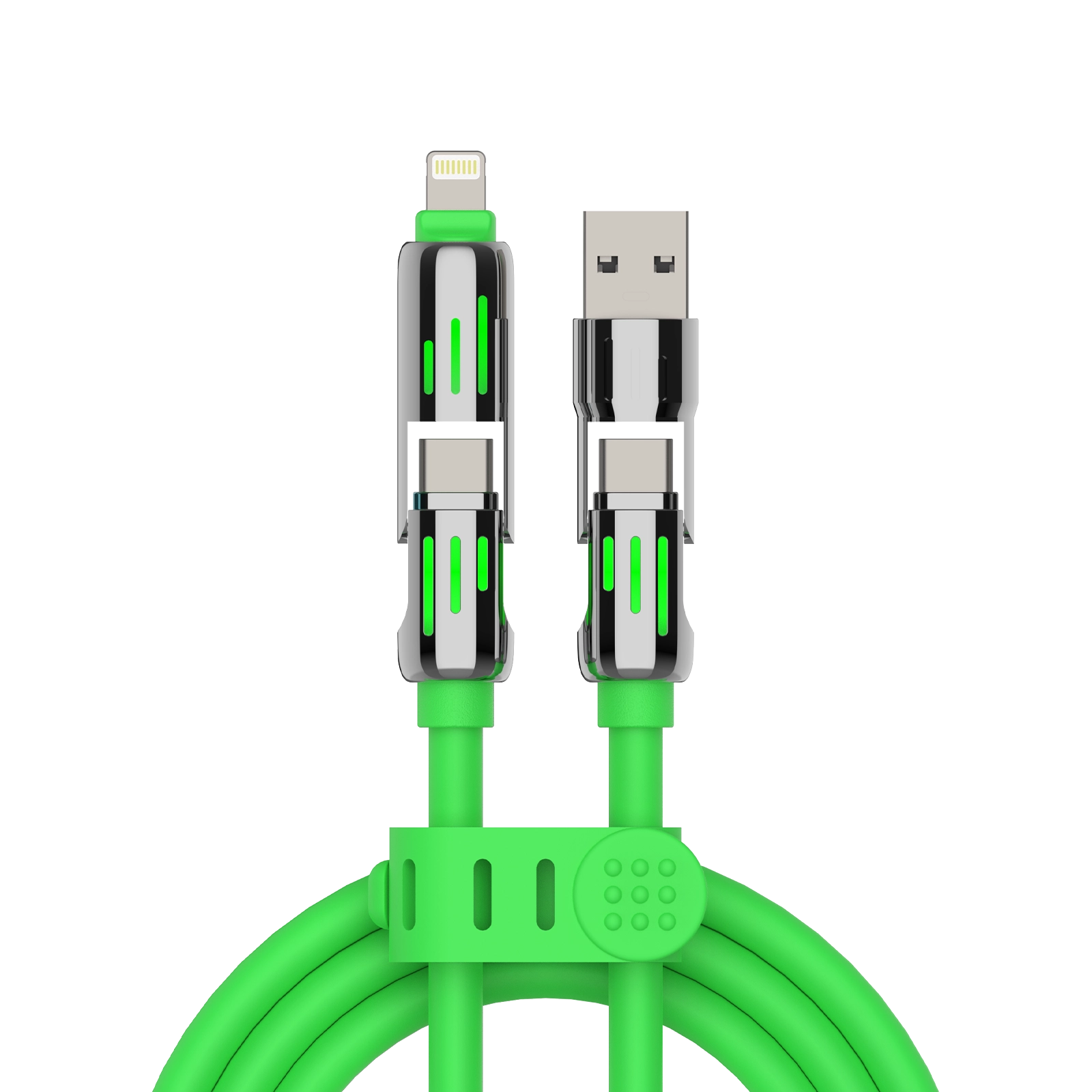 mfish Armored Dragon Charging Cable (4-in-1, 240W, Liquid Silicone, 6.6ft.)