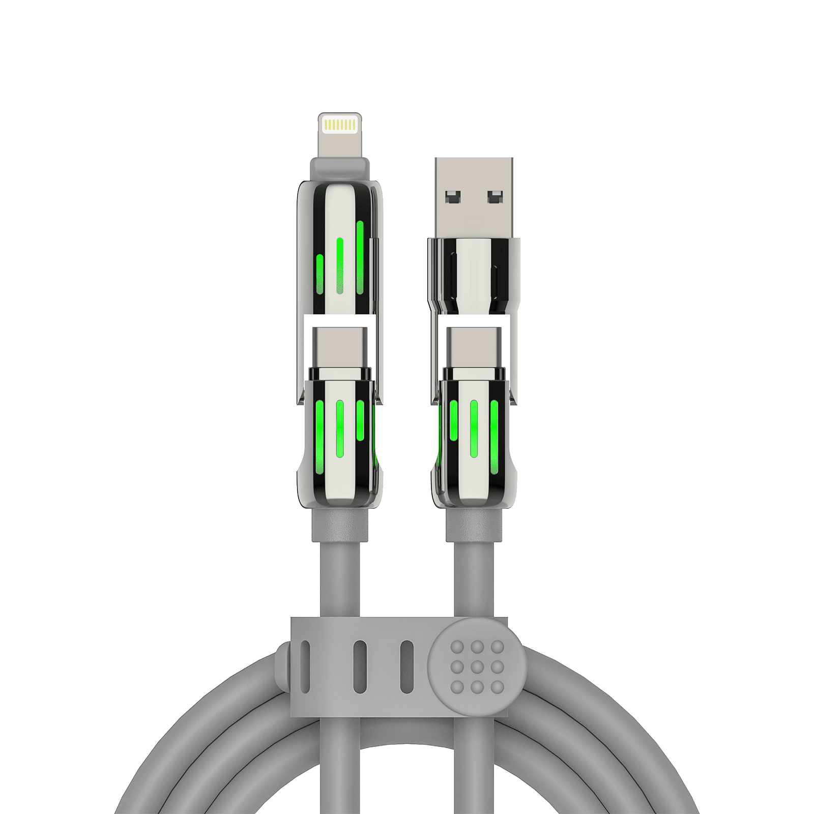 mfish Armored Dragon Charging Cable (4-in-1, 240W, Liquid Silicone, 6.6ft.)